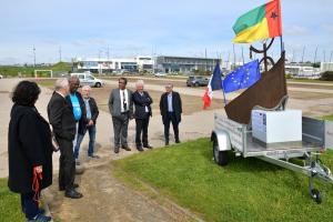 Visite de Jean- Marc Ayrault, Ancien premier ministre, Président de la fondation pour la mémoire de l'esclavage le 18 mai 2024 à Brest.